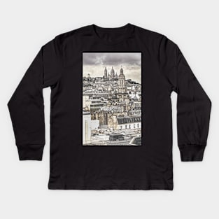 The Rooftops of Paris Kids Long Sleeve T-Shirt